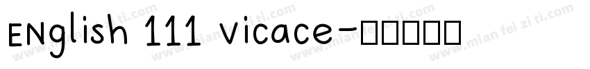 ENglish 111 Vicace字体转换